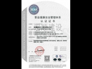 職業(yè)管理體系認(rèn)證書(shū)